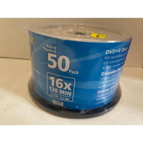 NEW Dynex DVD-R 50 Pack 16x 4.7gb 120 Min Factory Sealed - Picture 3 of 3